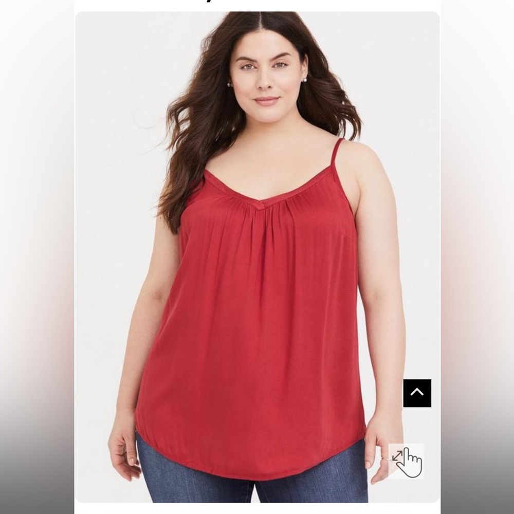 TORRID SIZE 2 2X 18-20 BRUSHED RAYON TUNIC CAMI WORN ONCE
